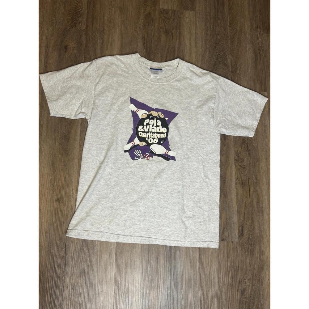 Vtg 2006 Sacramento Kings Peja Stojakovic Vlade Divac Charity Bowl T Shirt
